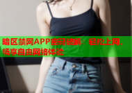暗区禁网APP密码破解：轻松上网，畅享自由网络体验