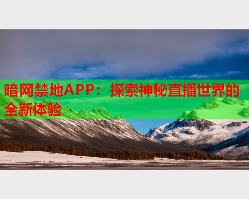 暗网禁地APP：探索神秘直播世界的全新体验  第1张